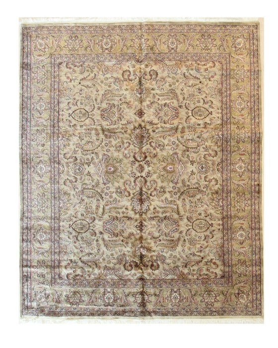 EORC Beige Hand Knotted Wool Sarouk Rug