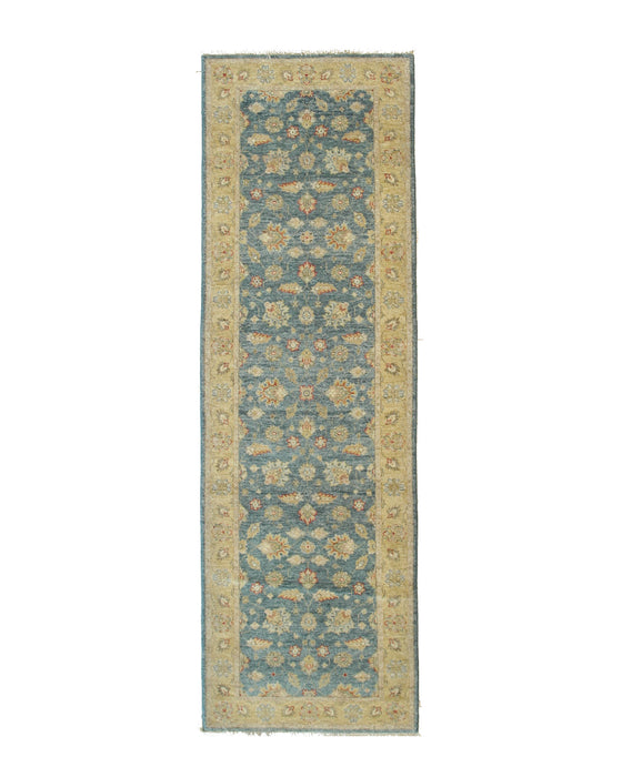 EORC Blue Hand Knotted Wool Agra Rug