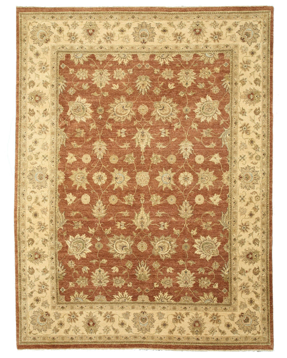 EORC Hand-knotted Wool Rust Traditional Oriental Jaipur Rug