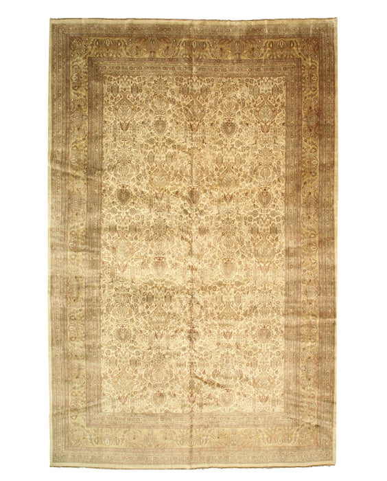 EORC Hand-knotted Wool Ivory Traditional Oriental Sarouk Rug