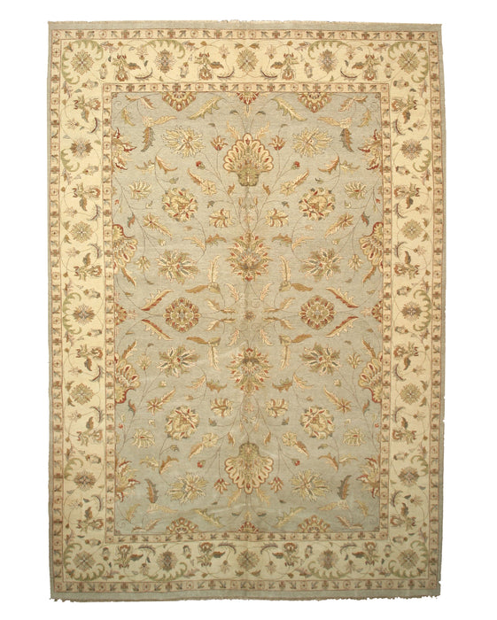 EORC Hand-knotted Wool Gray Traditional Oriental Agra Rug