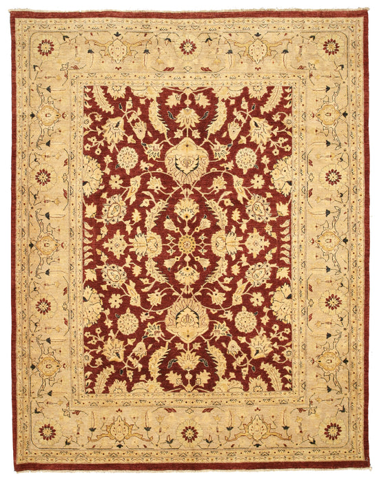 EORC Hand-knotted Wool Red Traditional Oriental Peshawar Rug