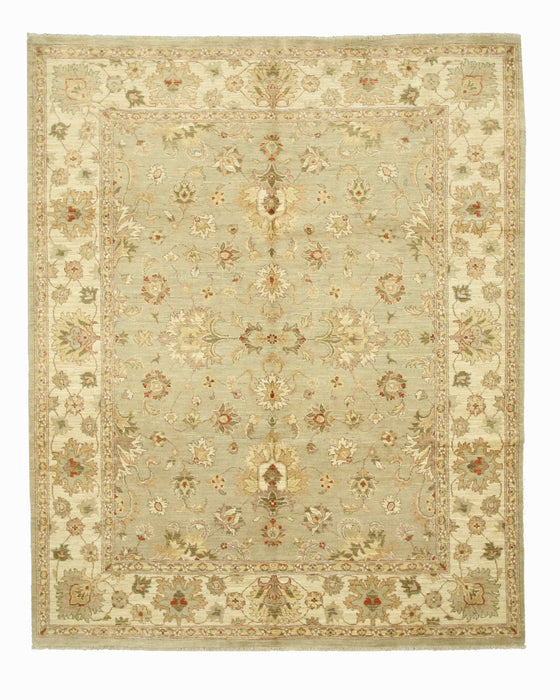 EORC Hand-knotted Wool Gray Traditional Oriental Peshawar Rug