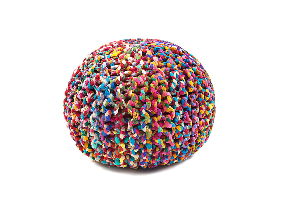 Anji Mountain Rainbow Connection Round Pouf