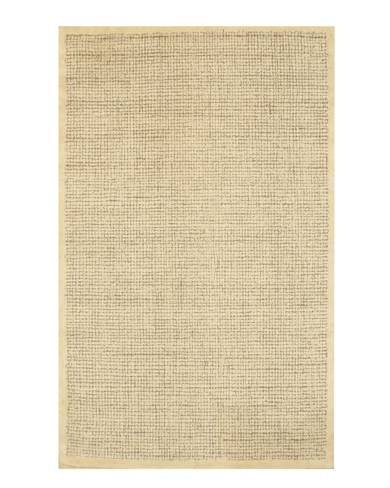 EORC Ivory Hand-Tufted Wool Timothy Rug