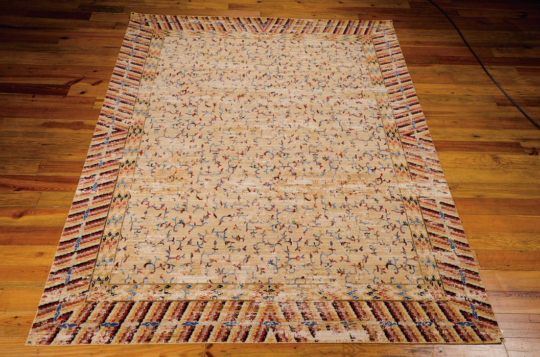 Barclay Butera Dynasty Lotus Ochre Area Rug by Nourison