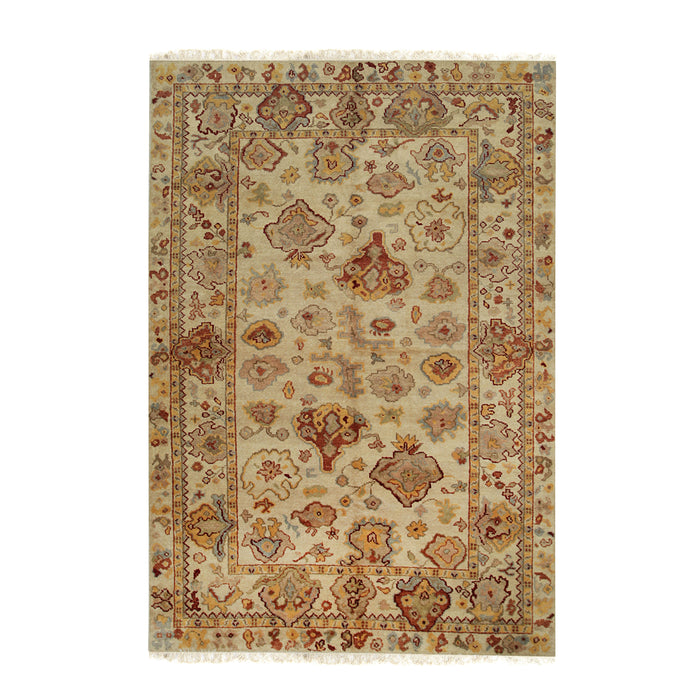 EORC Ivory Handmade Wool Ningxia Rug