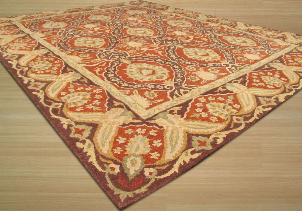 EORC Hand-tufted Wool Red Traditional Oriental Khyber Rug