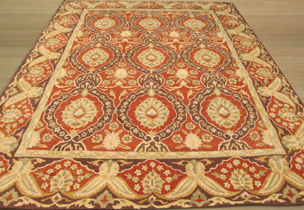 EORC Hand-tufted Wool Red Traditional Oriental Khyber Rug