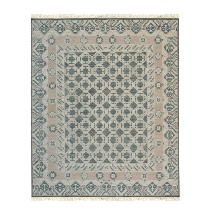 EORC Green Hand Knotted Wool Khotan Rug