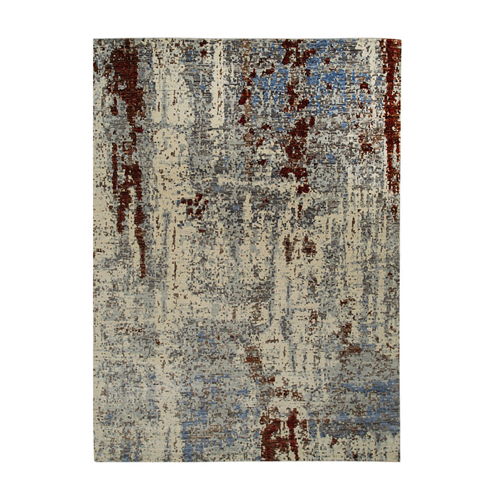 EORC Ivory Hand Knotted Wool Galaxy Rug