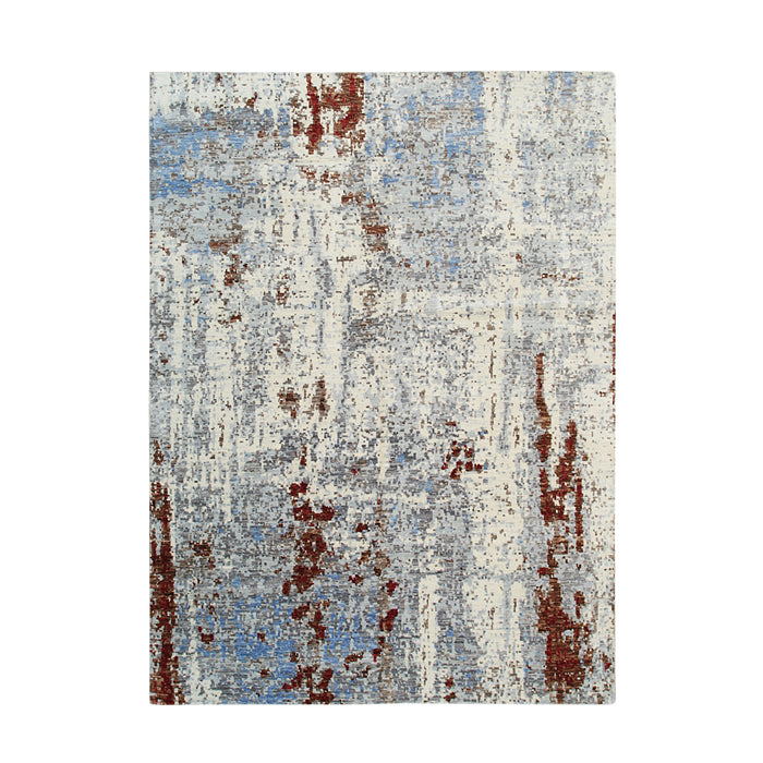 EORC Ivory Hand Knotted Wool Galaxy Rug