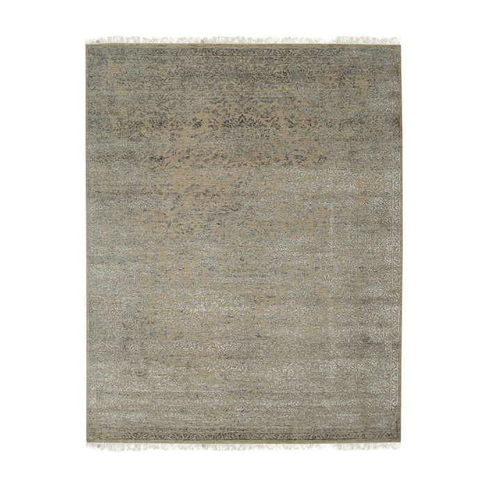 EORC Beige Hand Knotted Wool Galaxy Rug