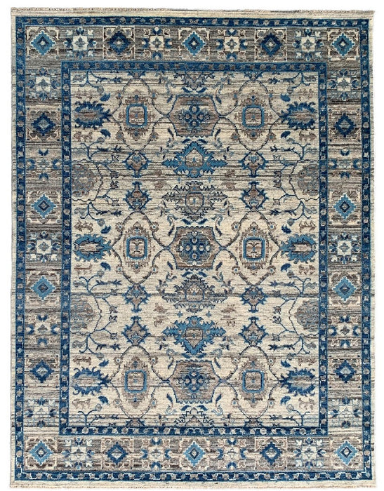 EORC Ivory/Beige Hand Knotted Wool Kazak Collection Rug