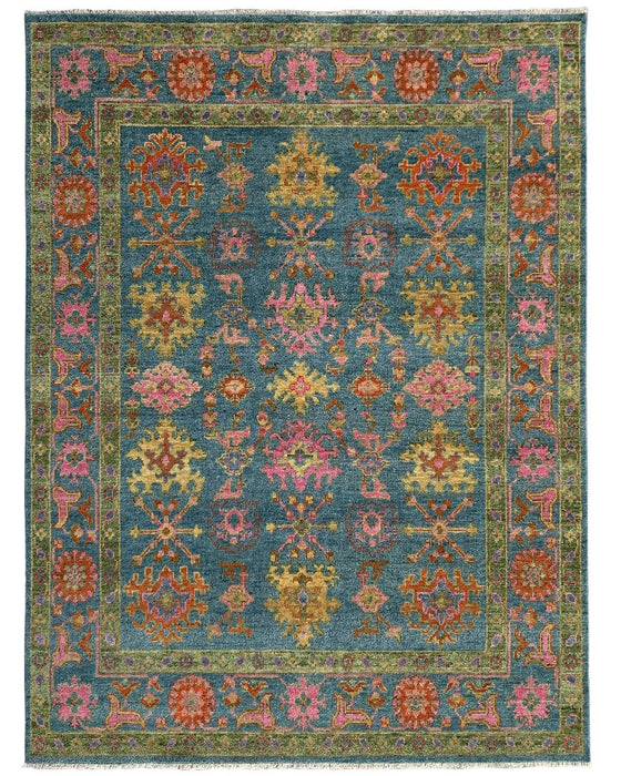 EORC Ocean Green Hand Knotted Wool Oushak Rug