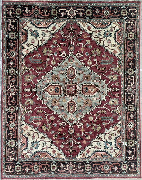 EORC Red/Brown Hand Knotted Wool Heriz Serapi Rug