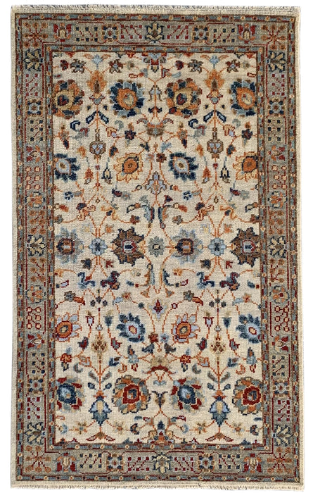 EORC Beige Hand Knotted Wool Tabriz Rug