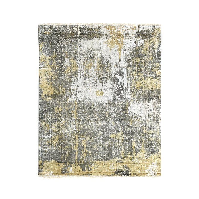 EORC Ivory/Gold Hand Knotted Wool Rug