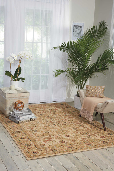 Kathy Ireland Lumiere Empress Garden Beige Area Rug by Nourison