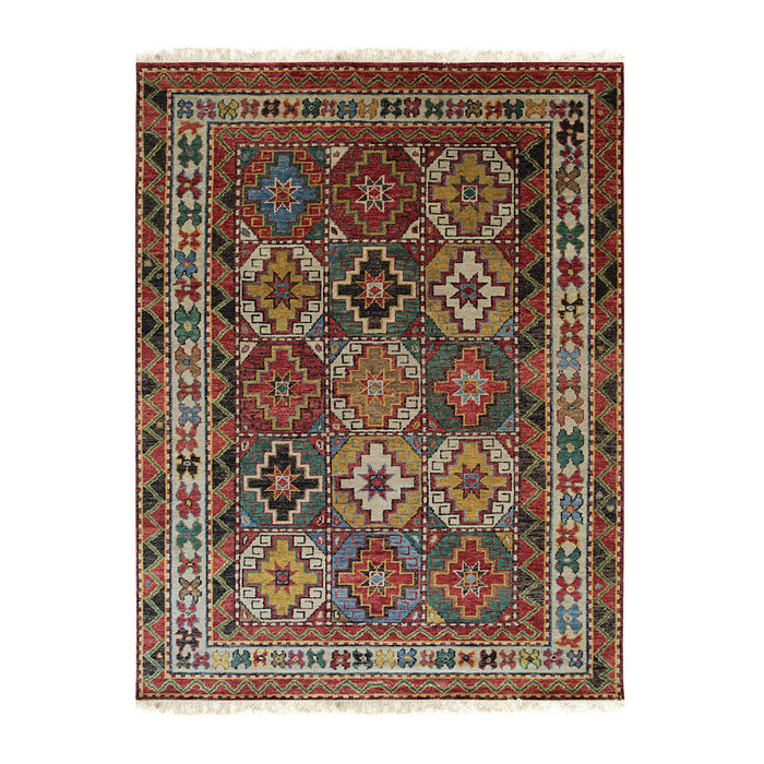 EORC Brown Hand Knotted Wool Mahal Rug