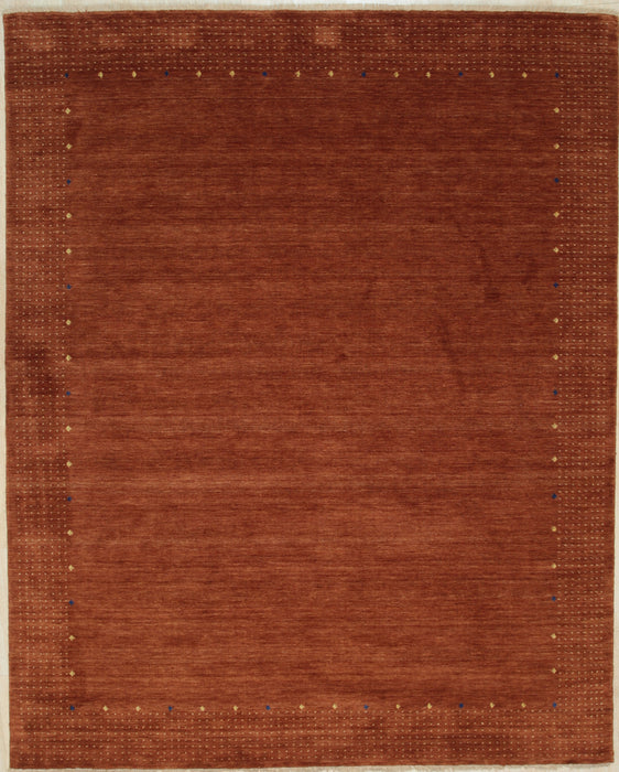 EORC Red Hand Knotted Wool Lori Baft Rug