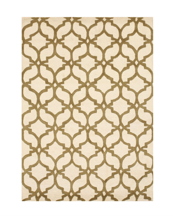 EORC Ivory Hand-Tufted Wool Marla Rug