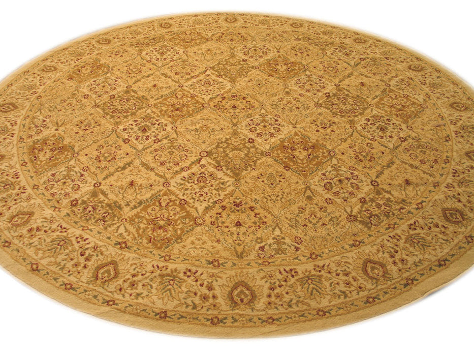 EORC Ivory Traditional Oriental Panel Kashmir Rug