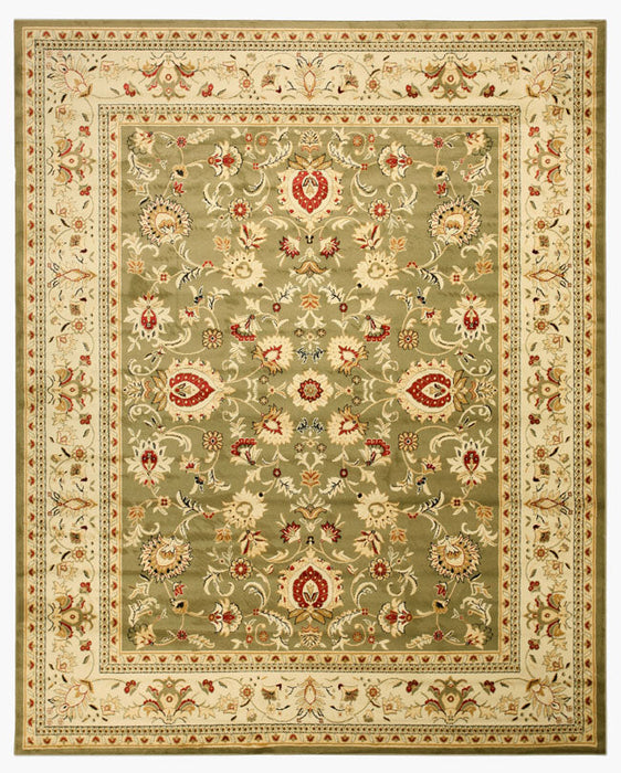 EORC Green Traditional Oriental Green Mahal Rug