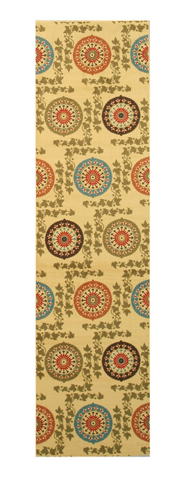 EORC Ivory Transitional Floral Mandana Rug