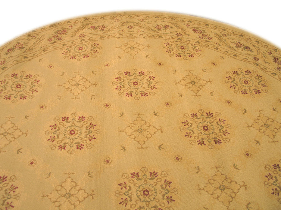 EORC Beige Transitional Floral English Garden Trellis Rug