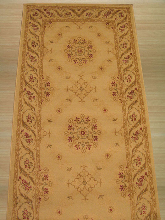 EORC Beige Transitional Floral English Garden Trellis Rug