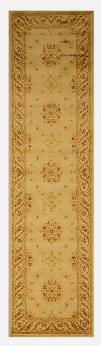 EORC Beige Transitional Floral English Garden Trellis Rug