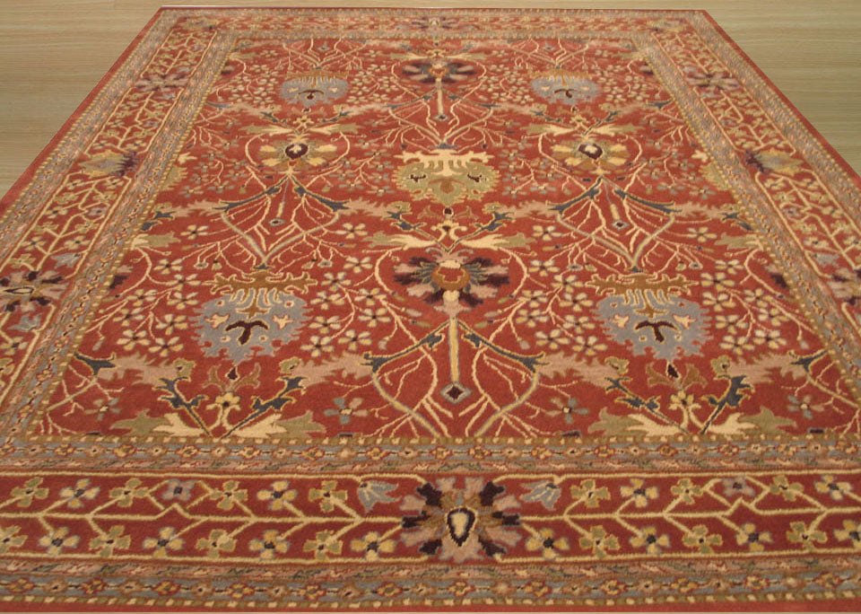 EORC Hand-tufted Wool Rust Traditional Oriental Morris Rug