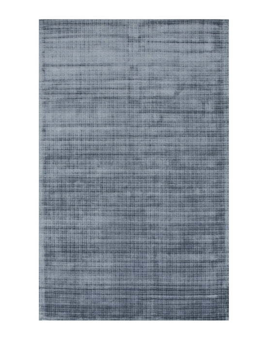 EORC Handwoven Blue Contemporary Solid Milano Rug