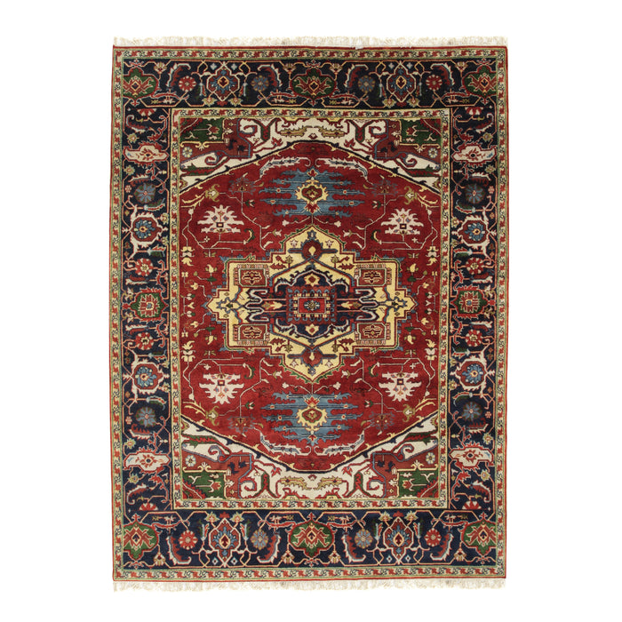 EORC Rust Hand Knotted Wool Classic Weave Rug