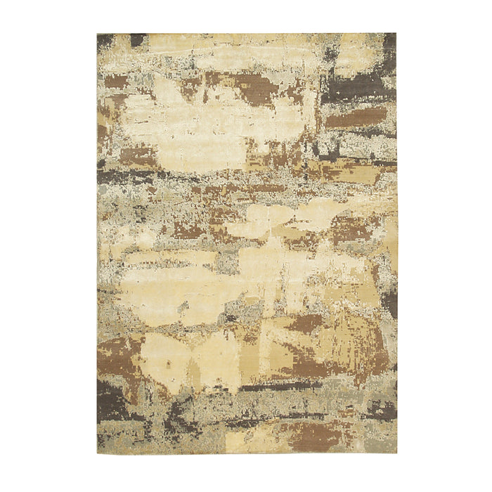 EORC Ivory Hand Crafted Wool & Viscose Hand Crafted Rug