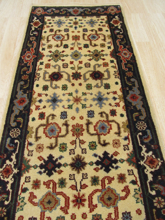 EORC Hand-knotted Wool Ivory Traditional Oriental Super Mahal Rug