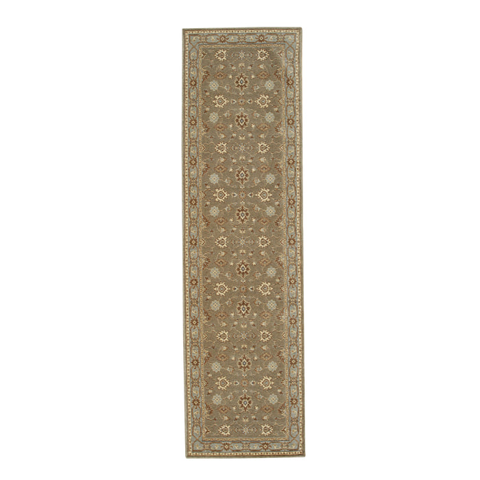 EORC Beige Hand Crafted Wool Oushak Rug