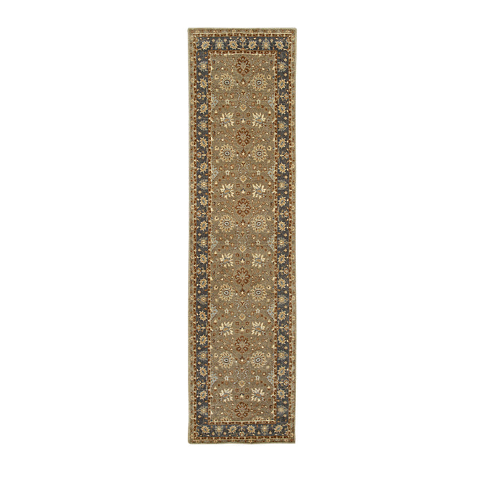 EORC Beige Hand Crafted Wool Oushak Rug