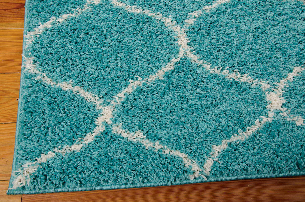 Nourison Windsor Teal Shag Area Rug