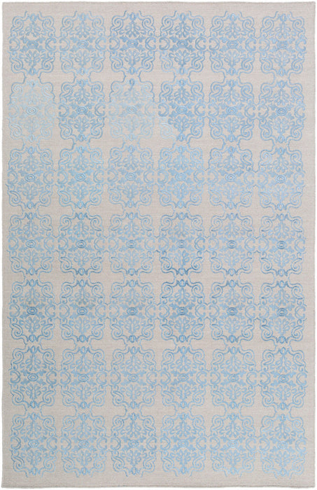 Livabliss Adeline ADE6001 Blue/Grey Medallion and Damask Area Rug