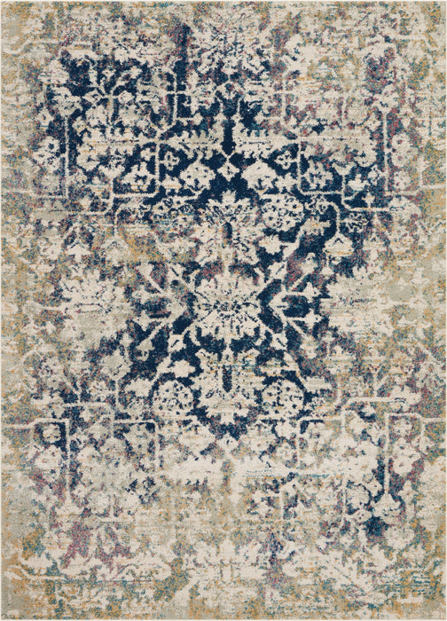 Nourison Fusion FSS12 Cream/Blue Area Rug