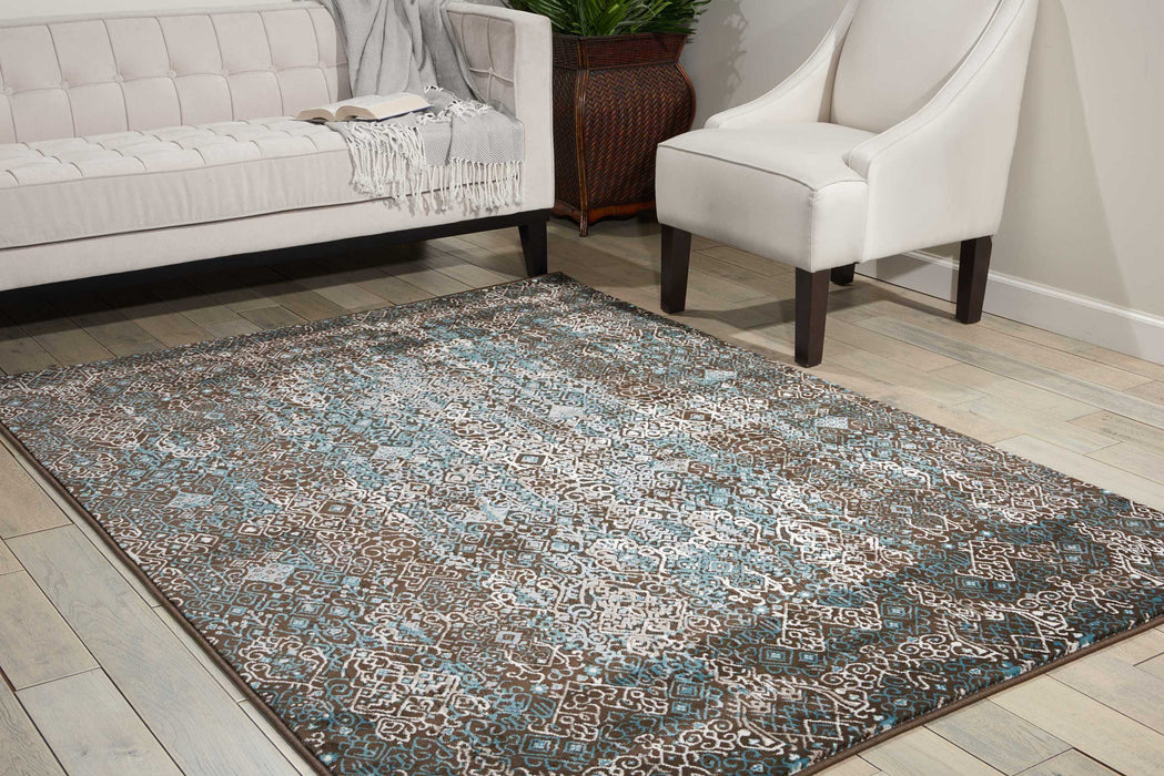 Nourison Karma KRM04 Blue Area Rug