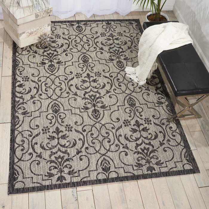 Nourison Garden Party GRD04 Ivory/Charcoal Area Rug