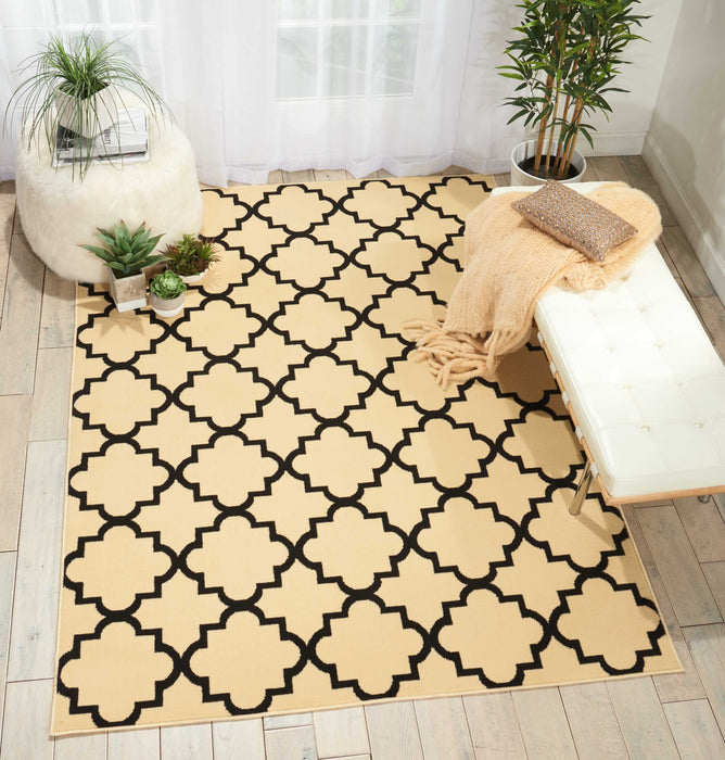 Nourison Grafix GRF08 Cream/Black Area Rug