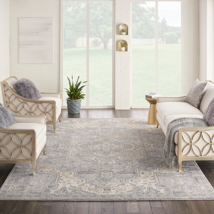 Nourison Moroccan Celebration KI382 Silver Area Rug