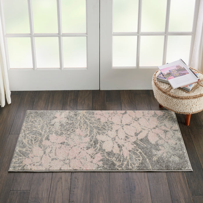 Nourison Tranquil TRA08 Grey/Pink Area Rug