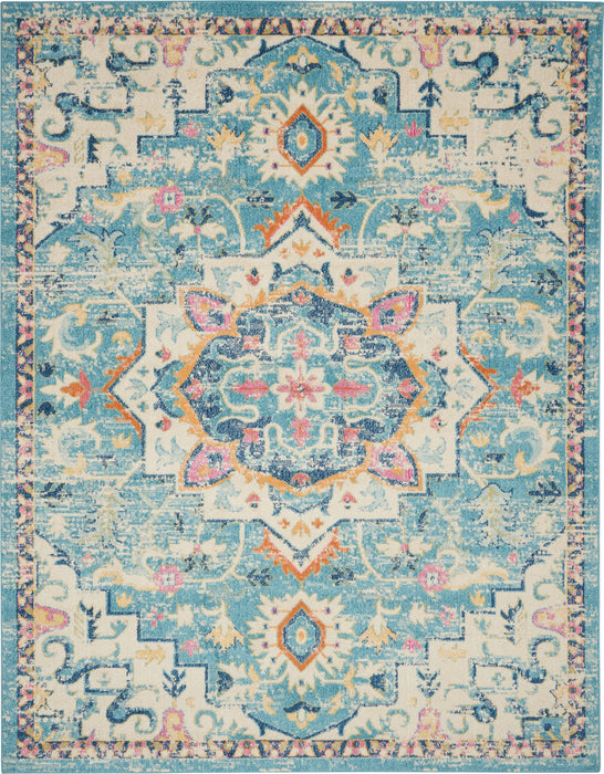 Nourison Passion PSN25 Ivory/Light Blue Area Rug