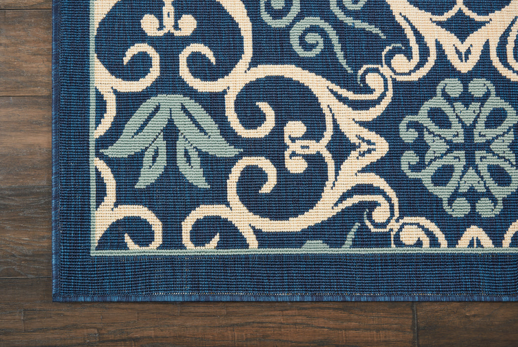 Nourison Caribbean CRB02 Navy Area Rug