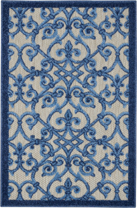 Nourison Aloha ALH21 Grey/Blue Area Rug